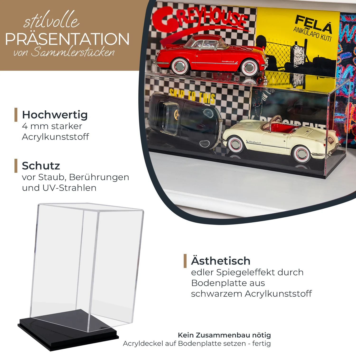 Acryl Vitrine für Modellautos, Figuren, HMF 46800 - Image 29