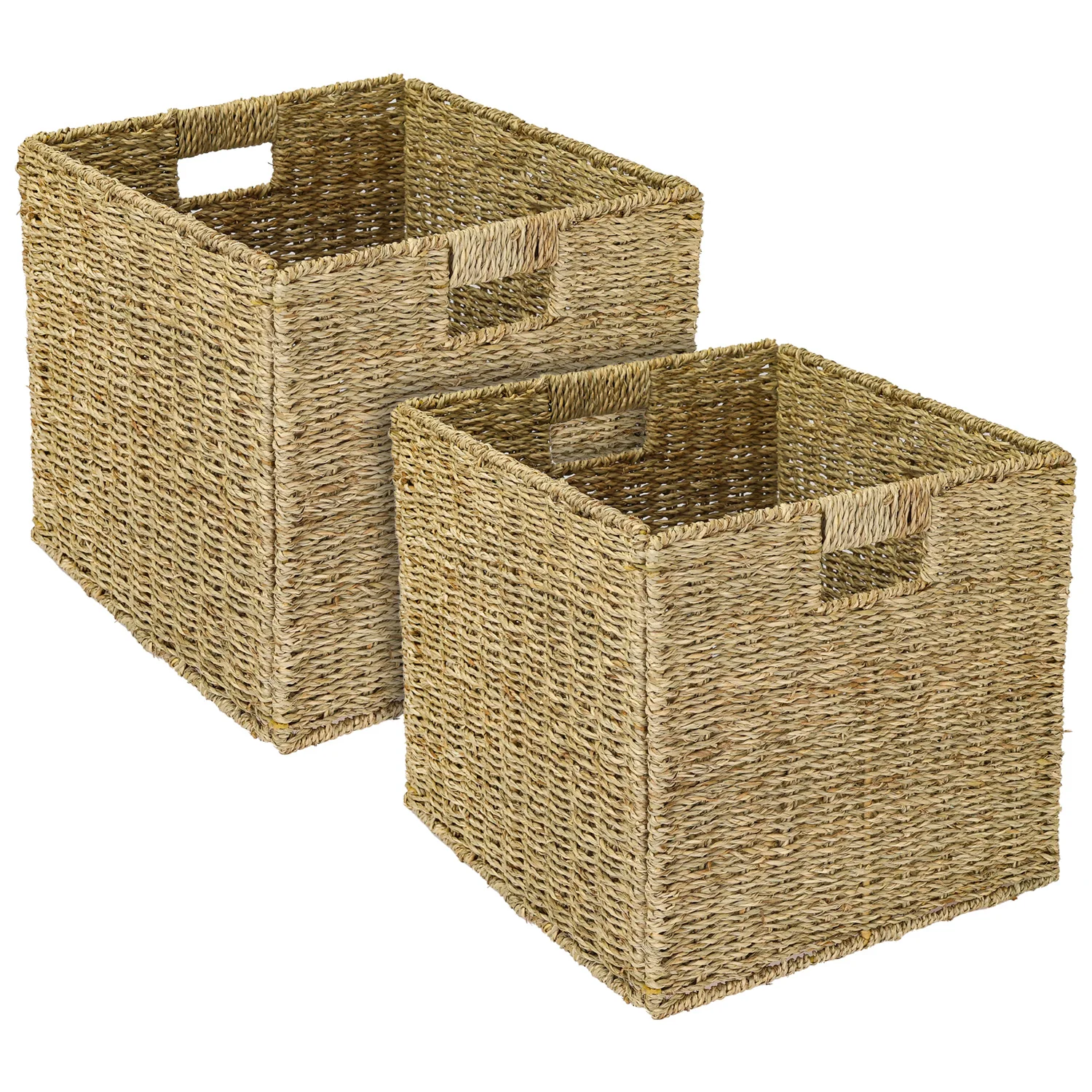 Aufbewahrungskorb geflochten aus Seegras passend für Kallax, 32 x 34,5 x 32 cm - Image 8