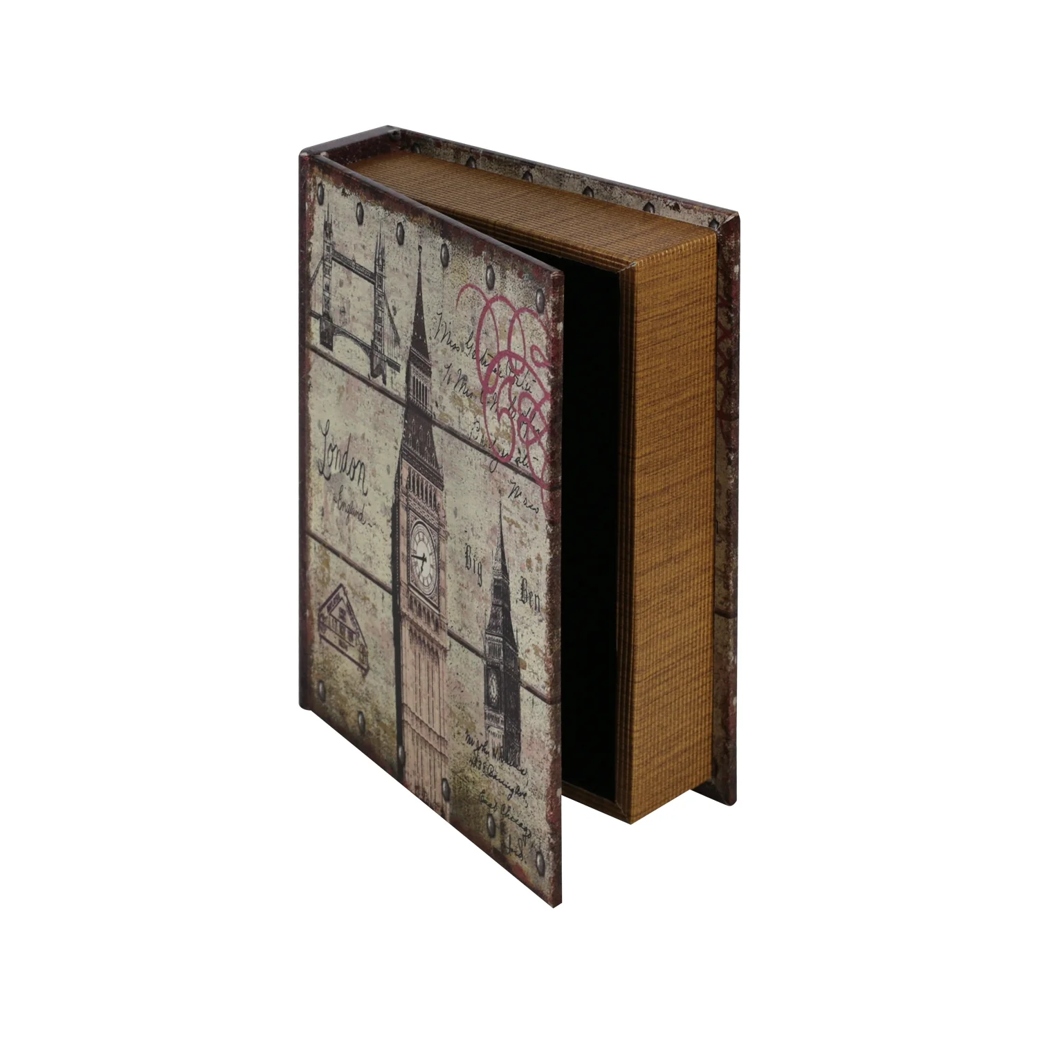 Buchtresor 3er Set Städte, Antik-Look, HMF 80961, 32,5 x 23,5 x 7,5 cm - Image 5