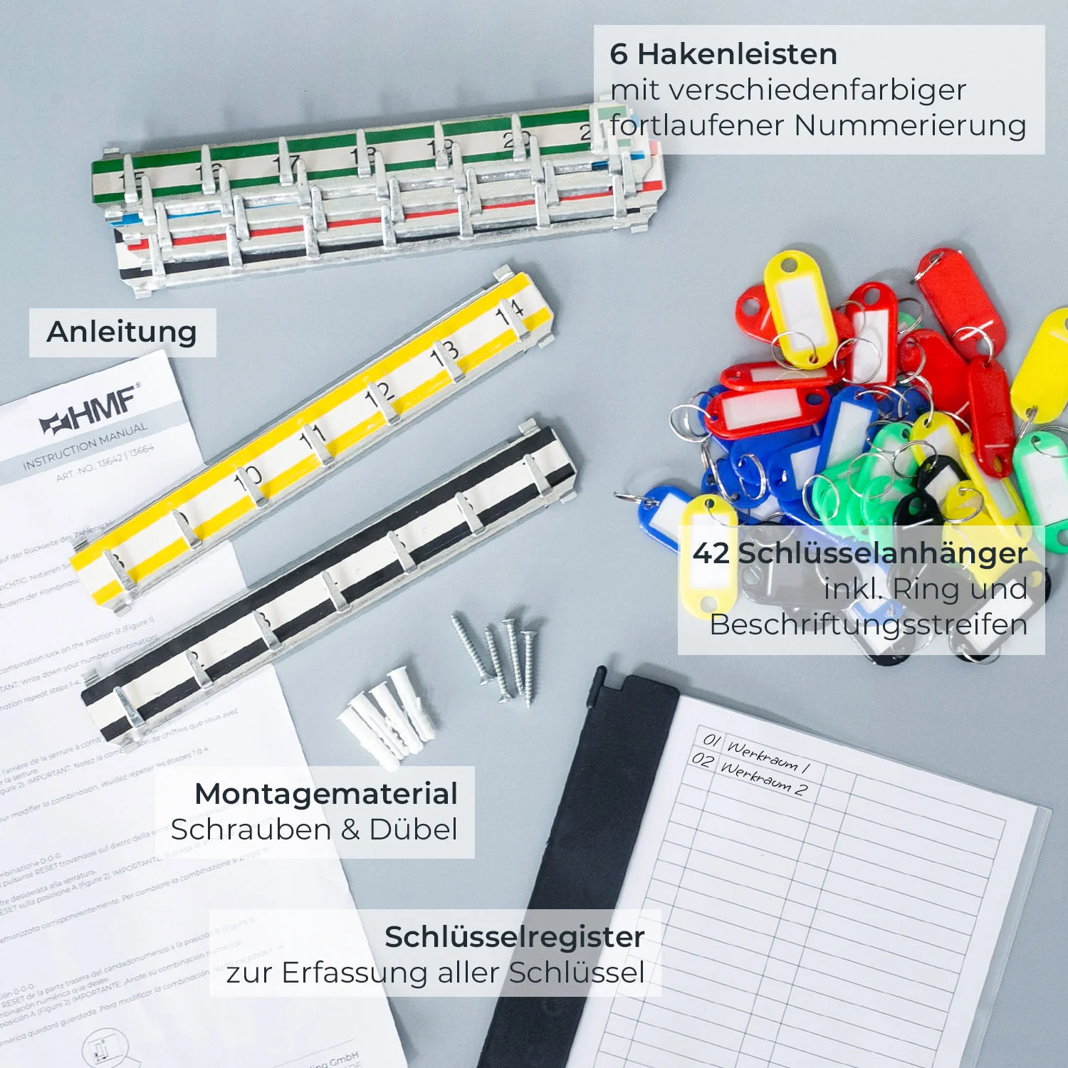 HMF 13600 Schlüsselschrank mit Zahlencode, Schlüsselkasten - Image 32