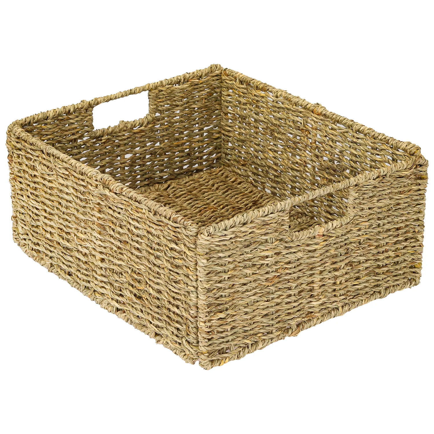 HMF Aufbewahrungskorb geflochten aus Seegras, passend für Kallax halbes Fach, 30 x 34 x 15 cm - Image 3