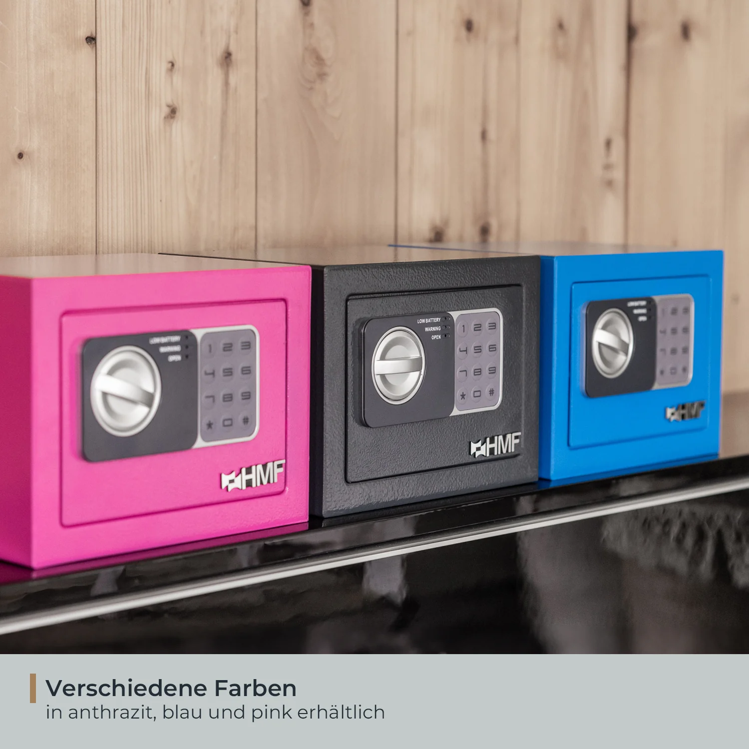 Möbeltresor Elektronikschloss, HMF 46126, 23 x 17 x 17 cm - Image 6