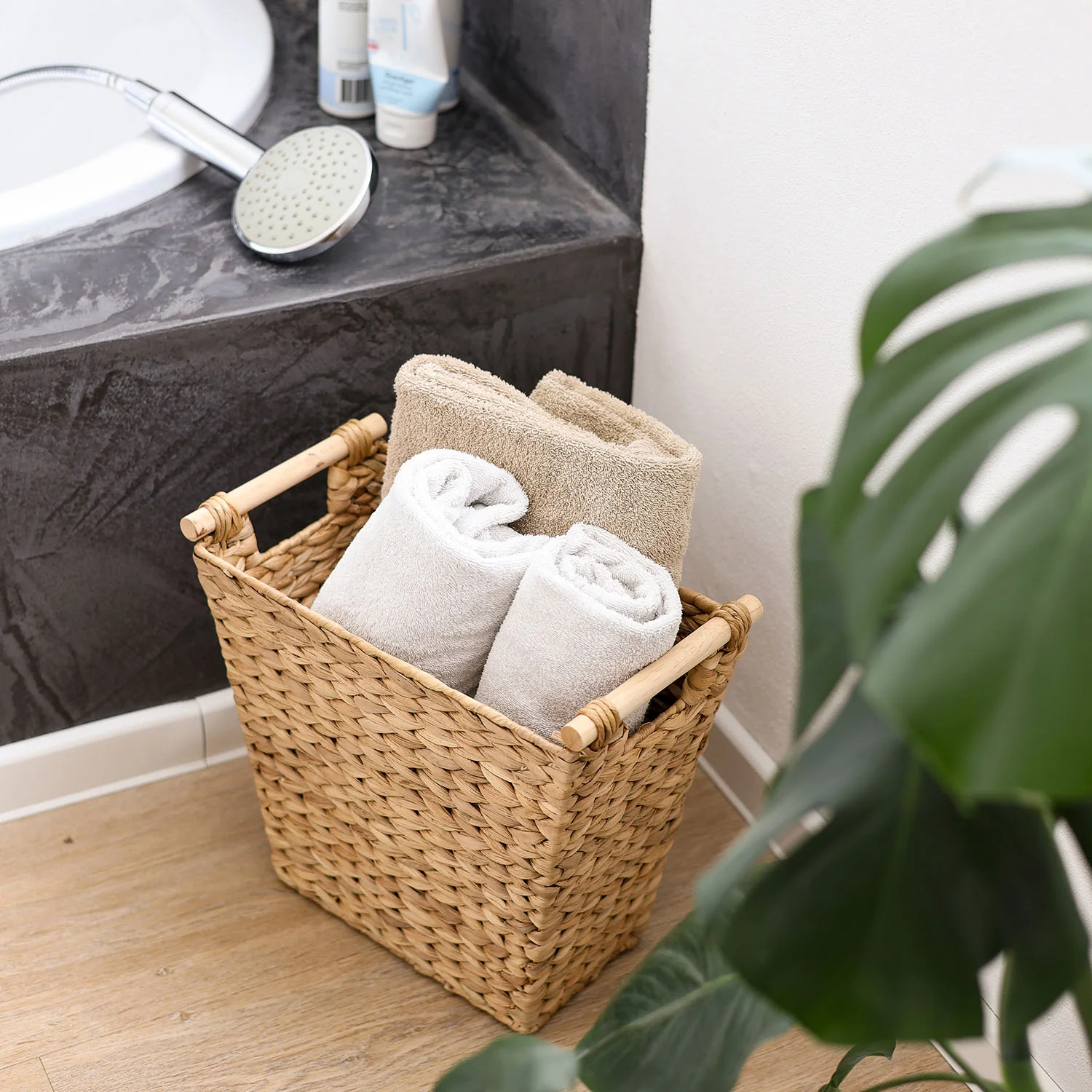 Papierkorb, Mülleimer Büro geflochten aus Wasserhyazinthe, HMF 3725 - Image 28