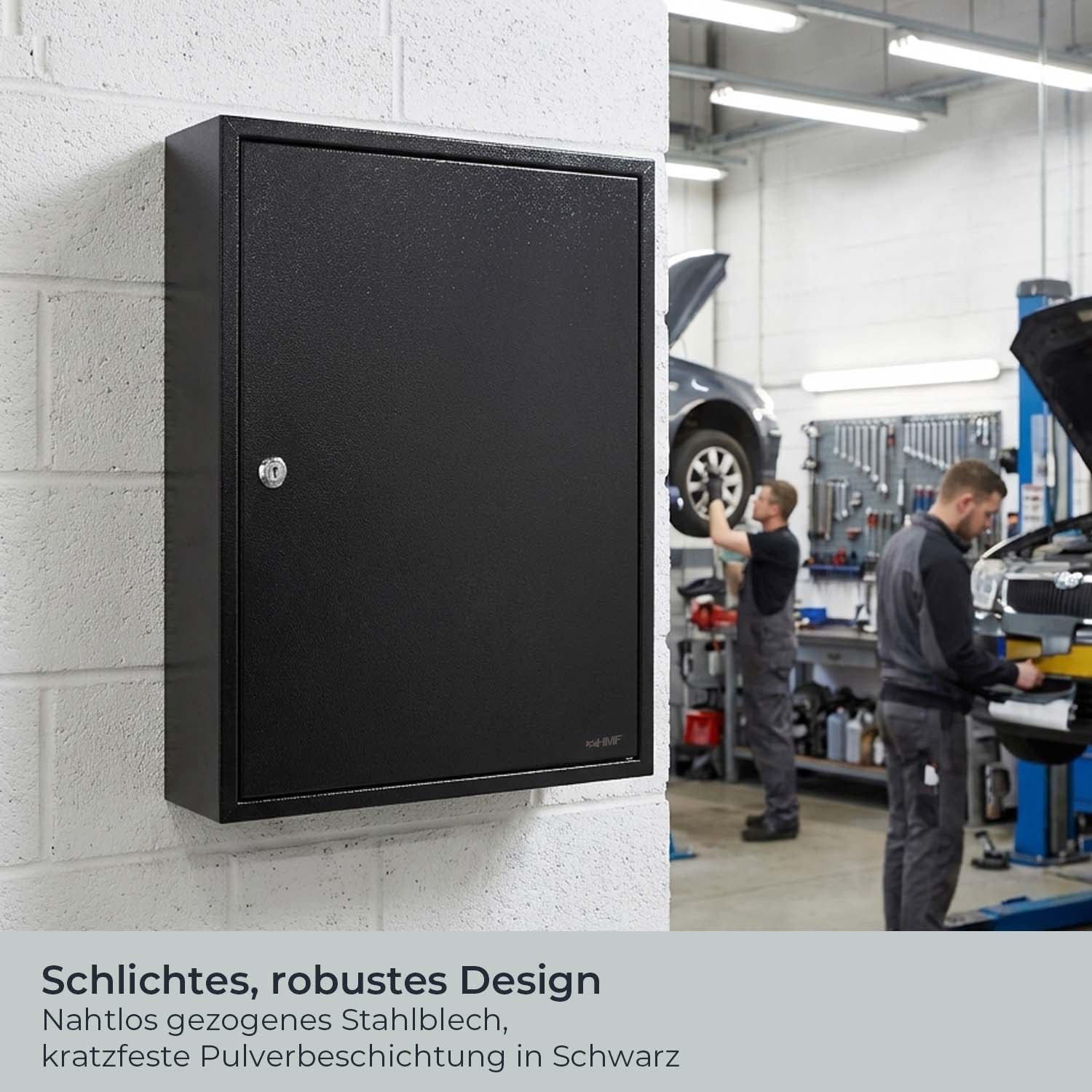 Schlüsselschrank groß aus Stahl, abschließbarer Schlüsselkasten für Büro, Verwaltung oder Fuhrpark, HMF, 13500, 42-1170 Schlüsselhaken - Image 76