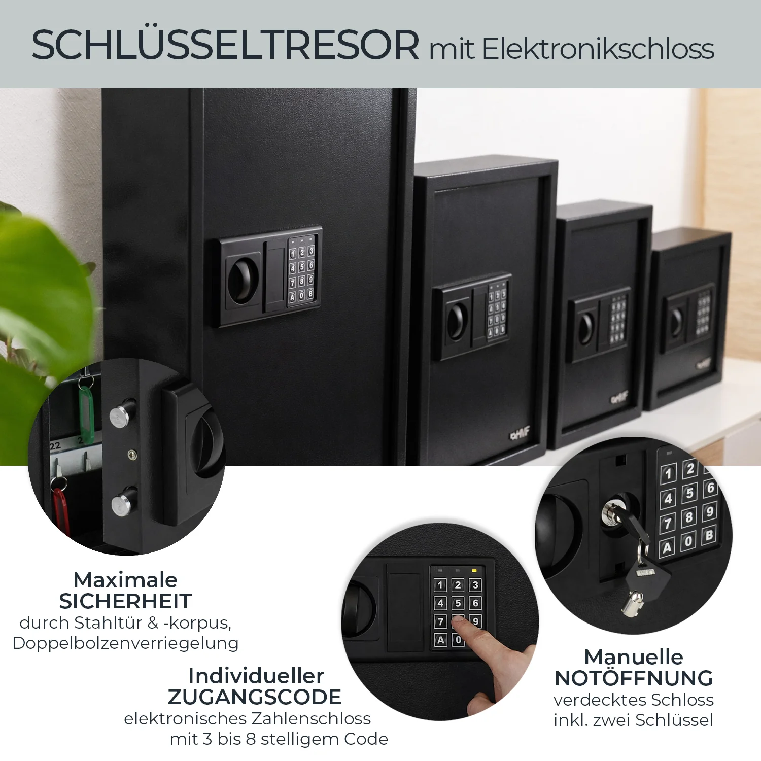 Schlüsseltresor mit Zahlencode, HMF 2000 - Image 112