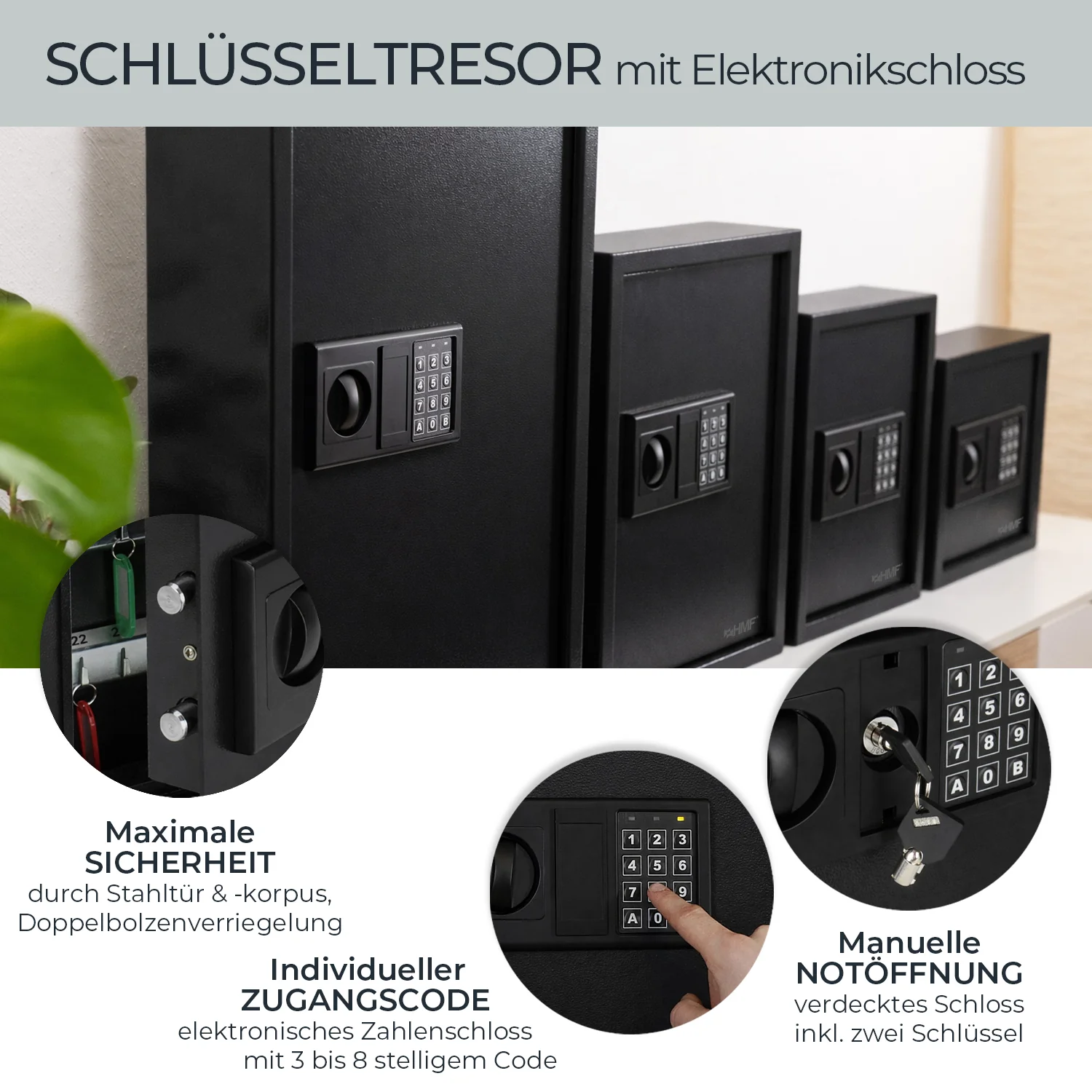 Schlüsseltresor mit Zahlencode, HMF 2000 - Image 56