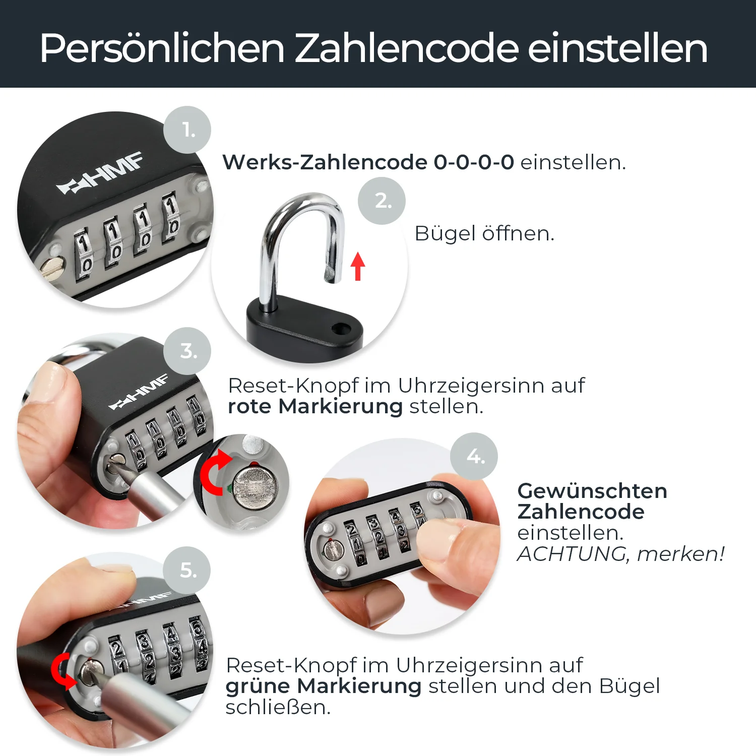 Zahlenschloss Vorhängeschloss, robustes Schloss mit 4-stelligem Zahlencode - Image 15